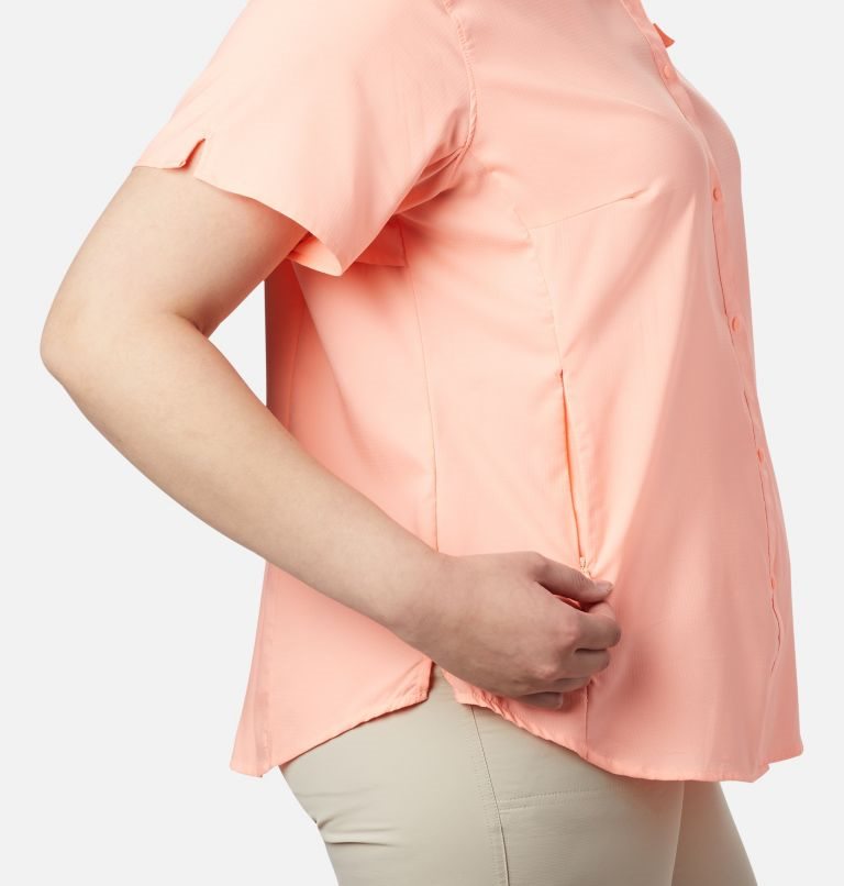 Women's Columbia PFG Tamiami II Short Sleeve Shirts Pink | Plus Size CA-Z3L5C